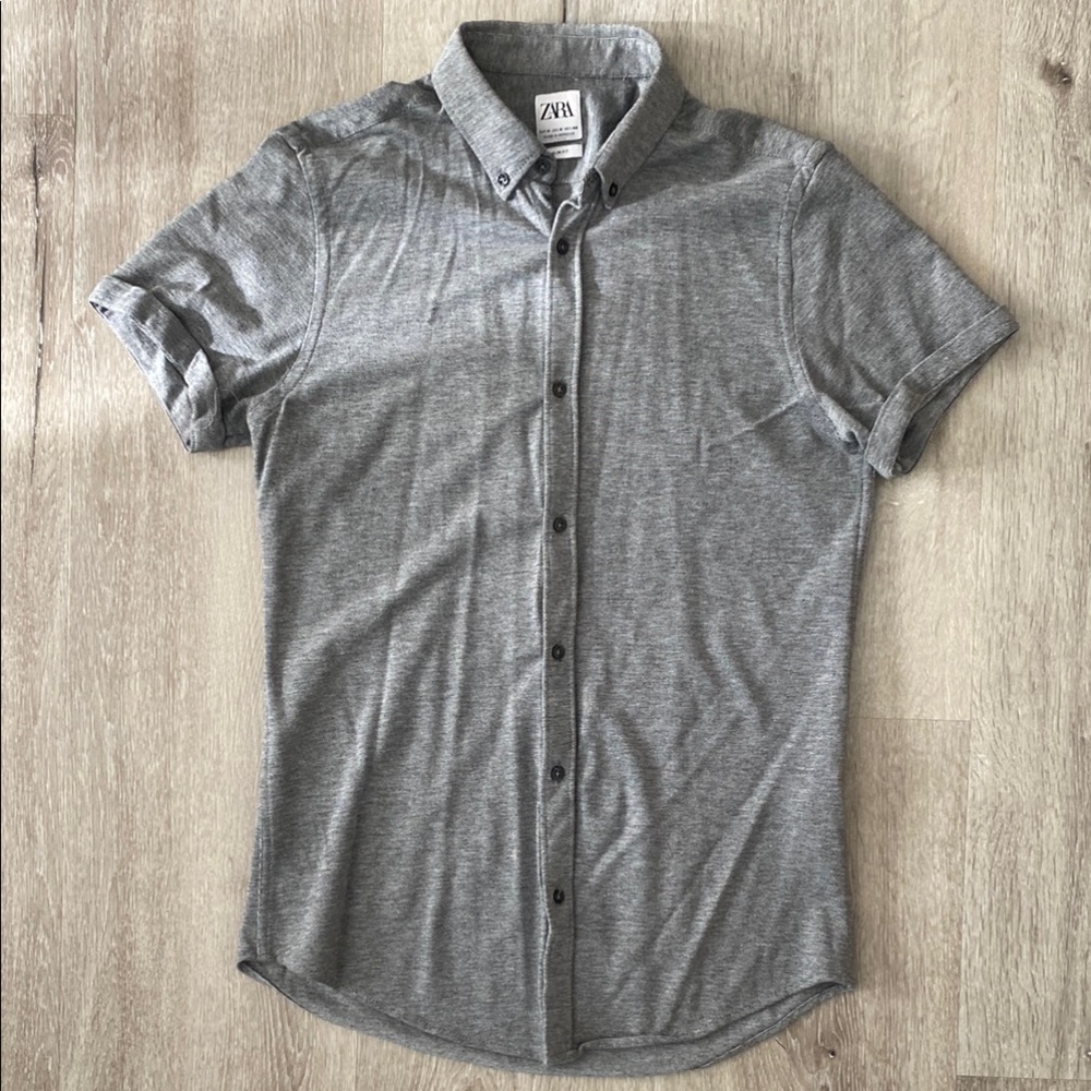 Zara Men's Gray Shirt